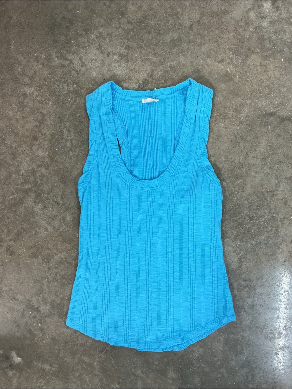 Pilcro by Anthropologie Blue Ribbed Racerback Tank Top Women’s Medium